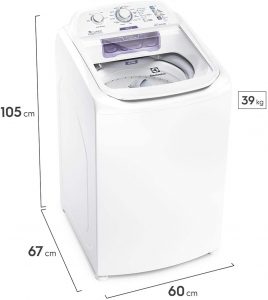 Máquina de Lavar 10,5kg Electrolux Branca Turbo