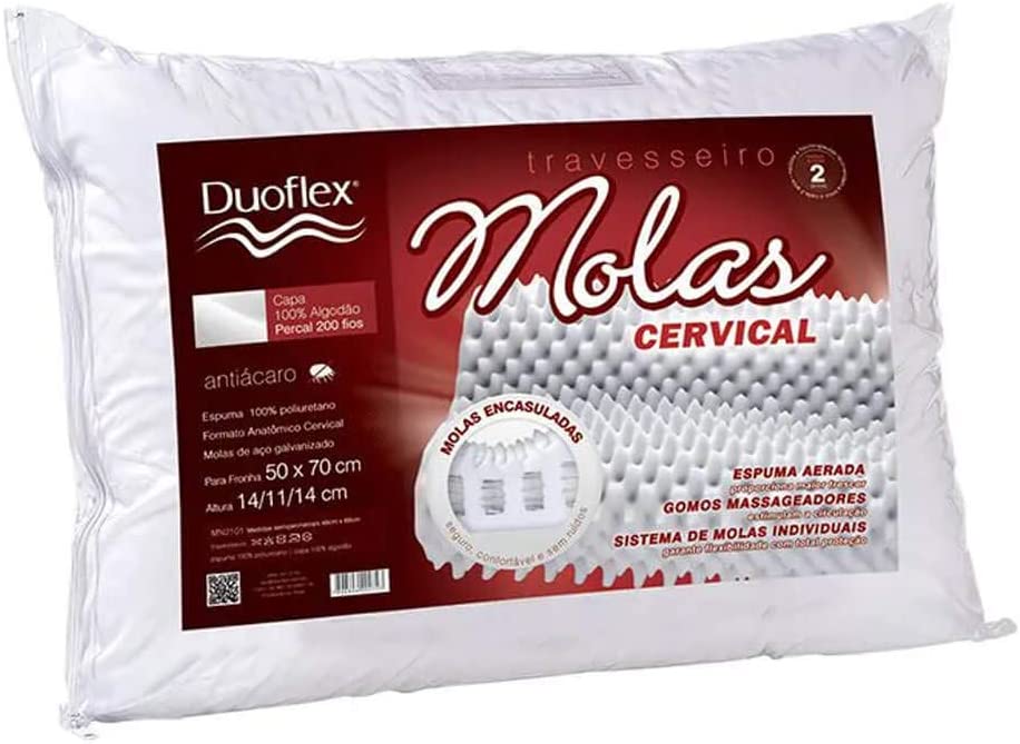 Travesseiro Molas Cervical, Duoflex