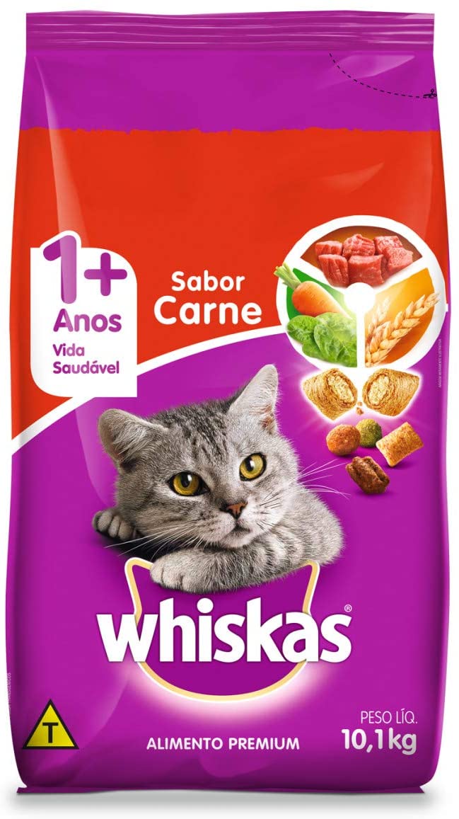 Ração Whiskas Carne Para Gatos