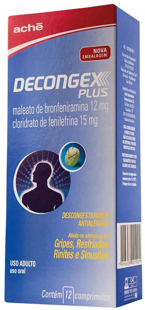 Decongex Plus com 12 Comprimidos