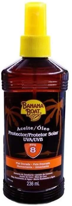 Banana Boat Bronzeador Óleo FPS 8, Marron