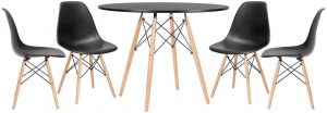 Kit - Mesa Eames 100 cm preto