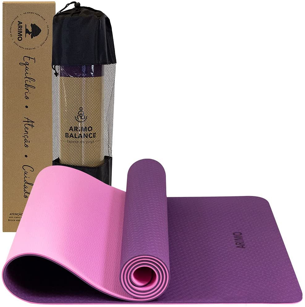 ARIMO Tapete Yoga Mat Antiderrapante TPE Ecológico Biodegradável